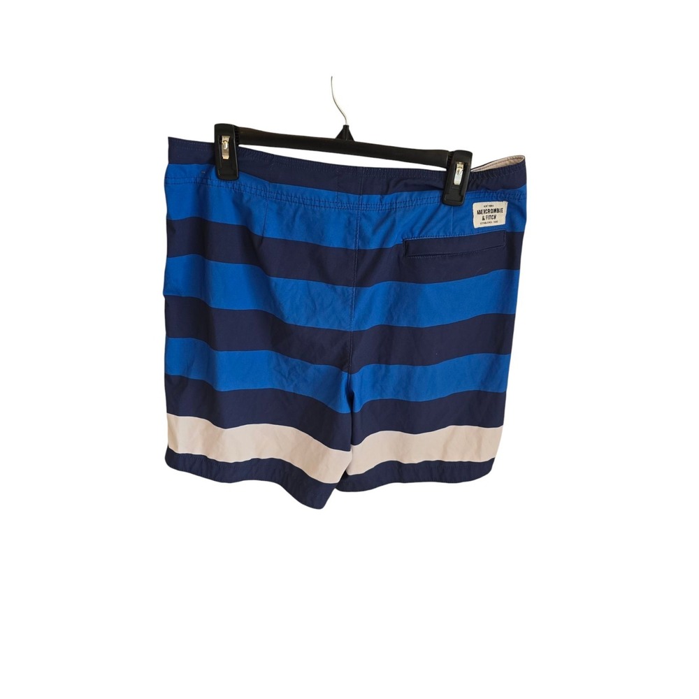 Abercrombie & FITCH Men's Swim Trunks Drawstring Blue Back Pocket‎ #160 - Picture 2 of 4